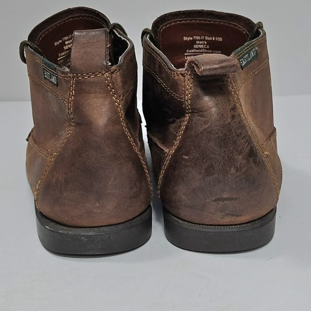 Eastland Seneca Camp Brown Leather Moc Toe Lace Up Classic Chukka Ankle Boot